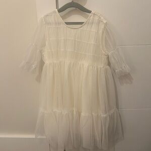 Charming Cream Kids Formal Dress